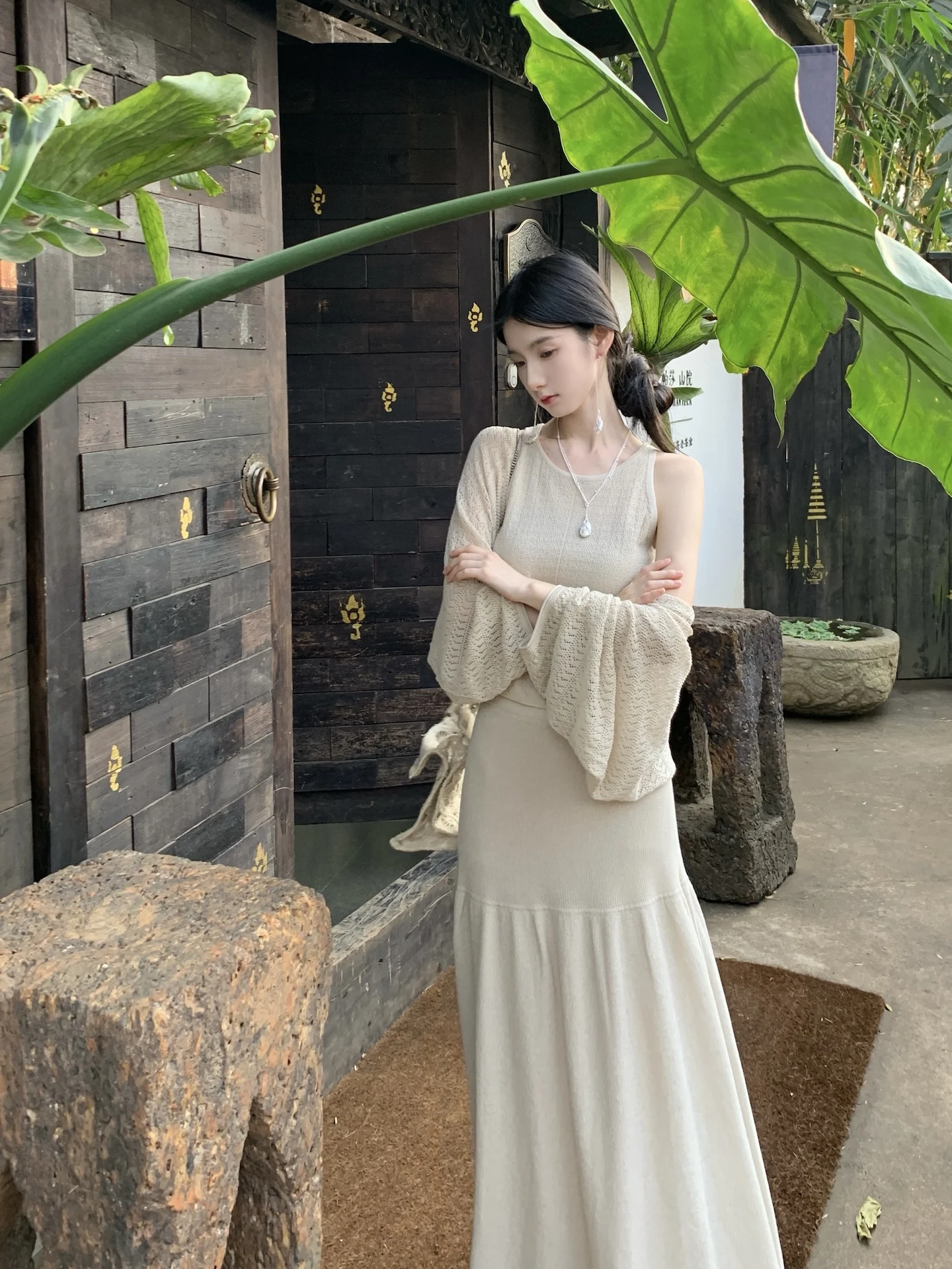 

Walkink Qingyu Acetate Linen Skin-friendly Sun Protection Open Cardigan Elastic oulder Digging Vest Long Sve Women's ...