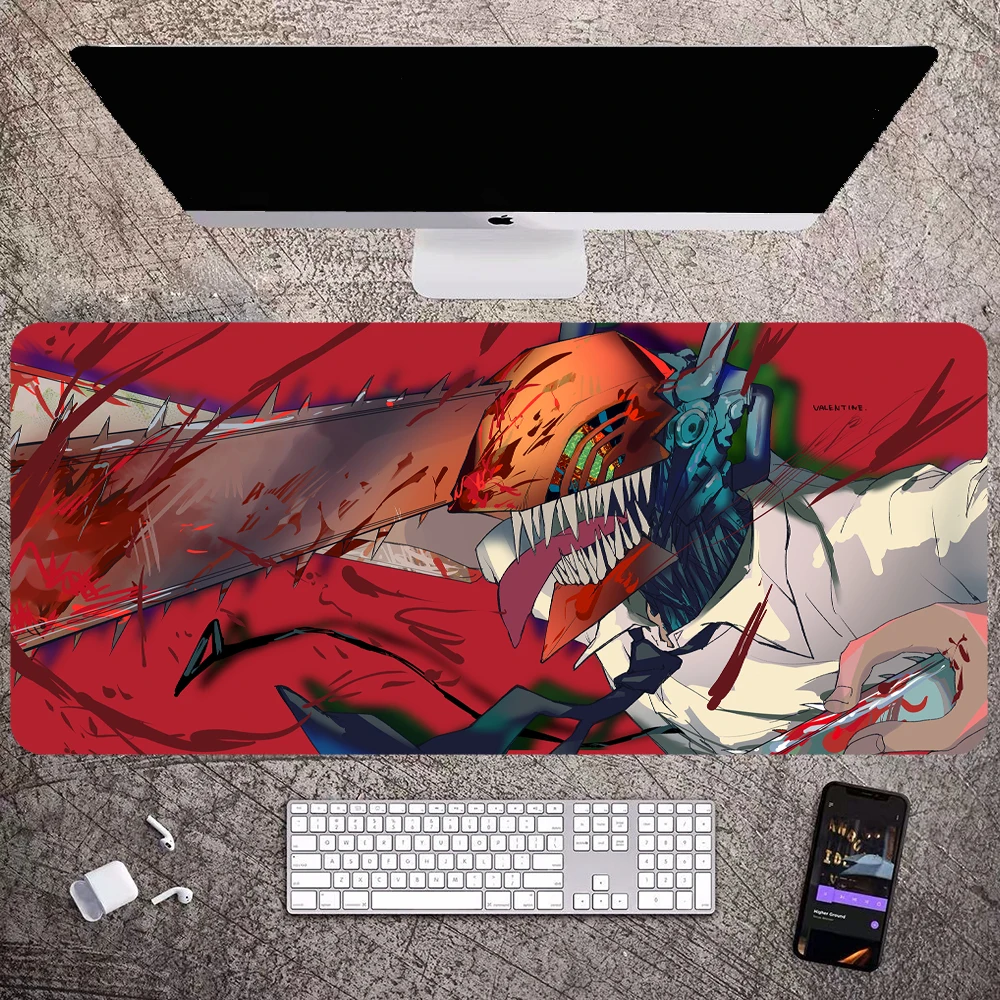 Chainsaw Man Anime Mouse Pad Gaming Accessories Gamer Laptop Gaming Mousepad Waterproof Carpet Computer Large Mouse Pad Desk Pad