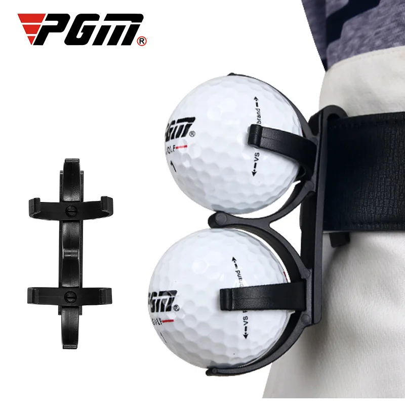 

Зажим для мяча для гольфа PGM, держатель для мяча, вмещающий 2 мяча, совместимый с ремнем