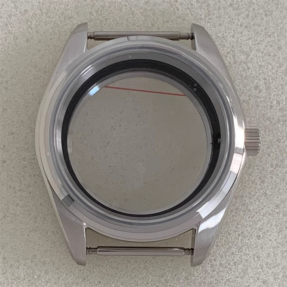 New 38mm Stainless Steel Watch Case Transparent Bottom Sapphire Glass Case Fit for NH35 NH36 4R 7S Movement, 31mm Dial NH35 Case