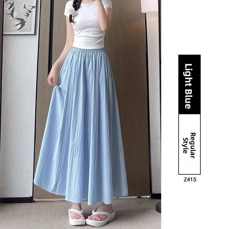 

High Waist A-Line Skort High Waist Comfortable Wide Leg Pants for WomenSlimming Sle Korean Version Loose Fit SummerSkirt