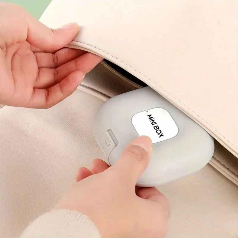 Xiaomi śliczne nowoczesne proste przenośne smycze do paska Anti-Lost Mini siatka odwróć szczelne pudełko do przechowywania pigułek organizer do domu apteczka