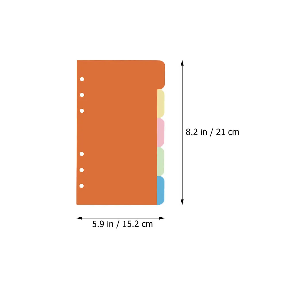 30Pcs Colored Index Dividers for Pocketbook High-Quality Loose-Leaf Replacement Pages Smooth Writing Feel 6-Hole Paper Index