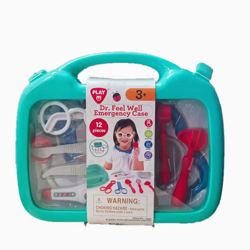 PLAY GO – boîte à outils de Simulation pour bébé, ensemble de jouets pour garçons et filles, Injection, maison pour enfants, jouet stéthoscope