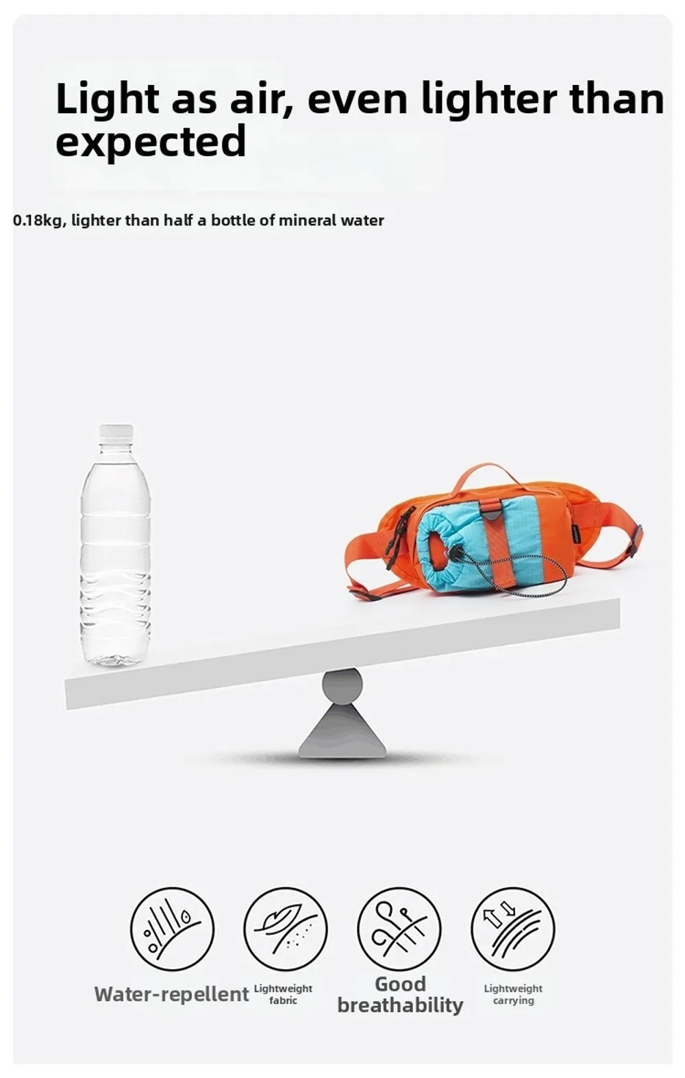 Koreanische Outdoor-Umhängetasche Minimalistisches Design Wasserdichte Unisex-Gürteltasche mit Wasserkocherfach 6 Farben Camping-Schultertasche – Detail 6