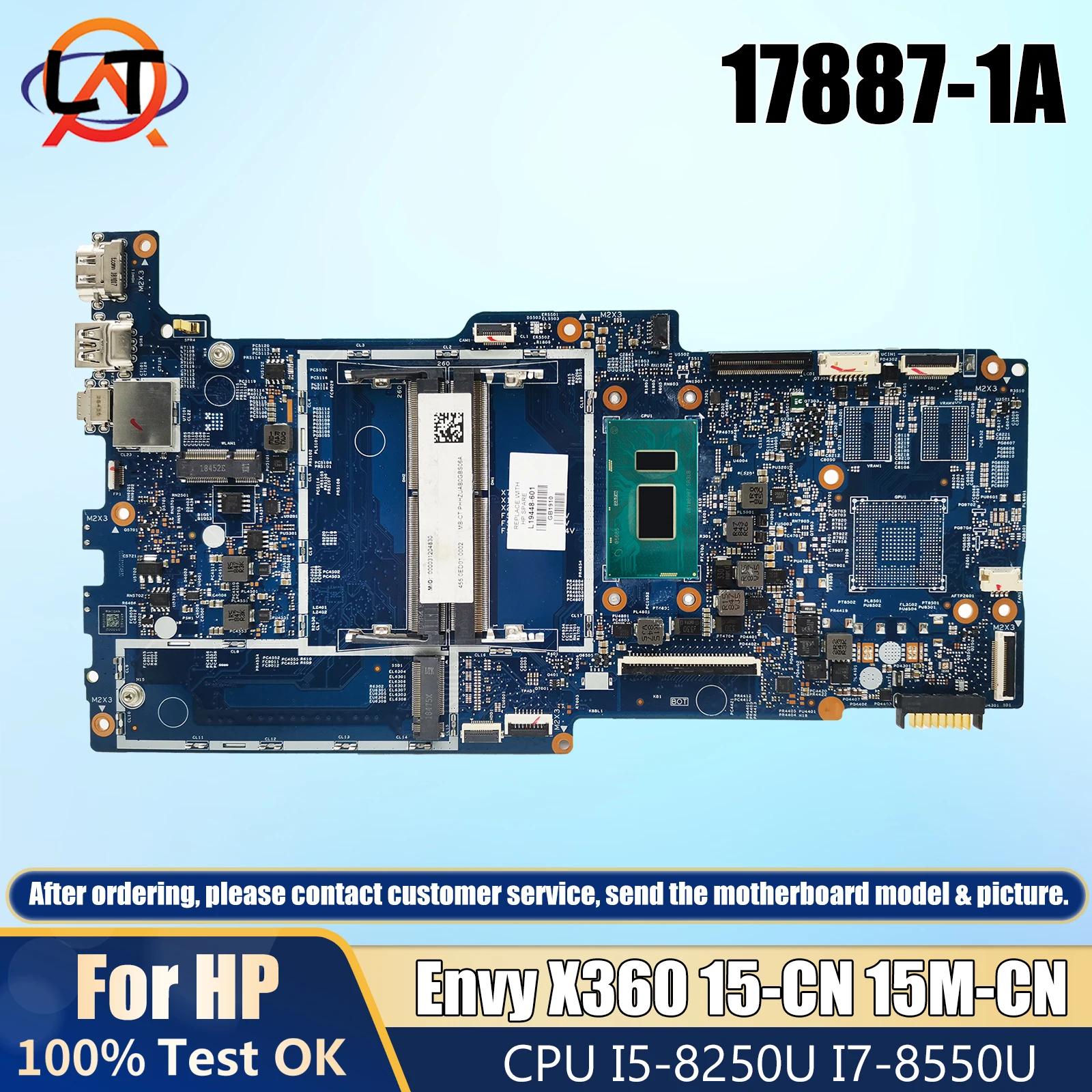 

17887-1A Mainboard For HP Envy 15-CN 15M-CN Laptop Motherboard I5-8250U I7-8550U CPU DDR4 L19448-601 L19447-601