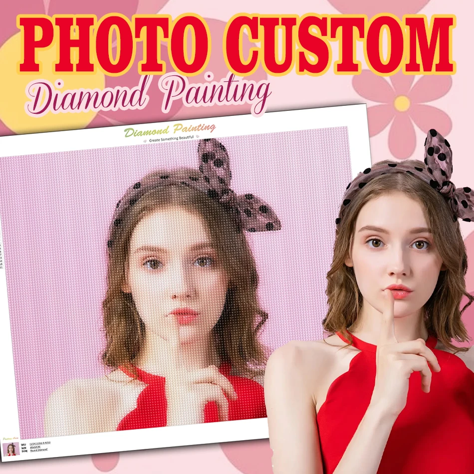 

GATYZTORY Photo Custom Diamond Painting Kits 5D Diamond Pictures Cross Stitch Kits Crystal Diamond Embroidery Rhinestones Stitch