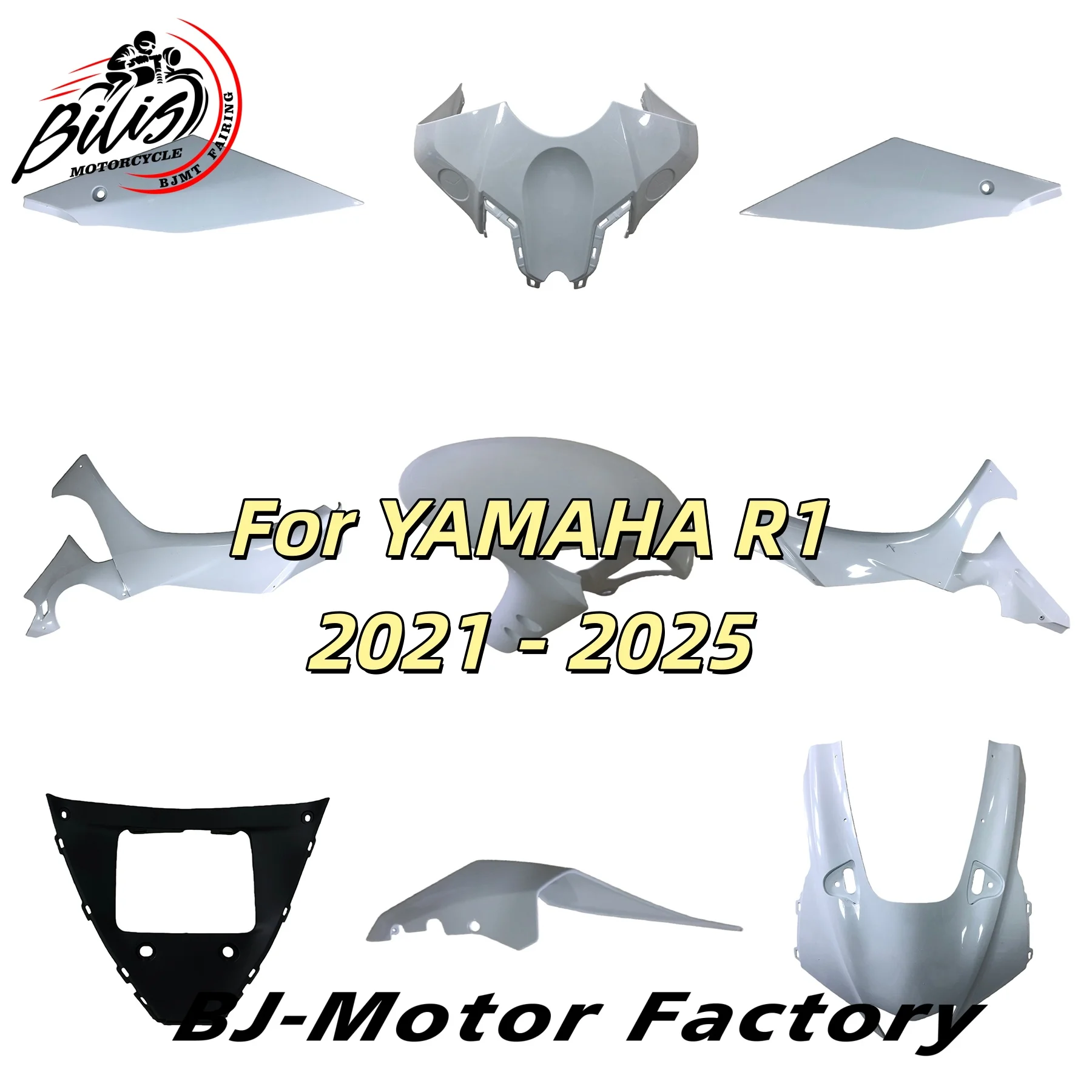 

For YAMAHA R1 R1M 2021 2022 2023 2024 2025 Motorcycle Fender Frame Cover Fuel Tank Guard Side Panel Fairing Kit New ABS Plastic