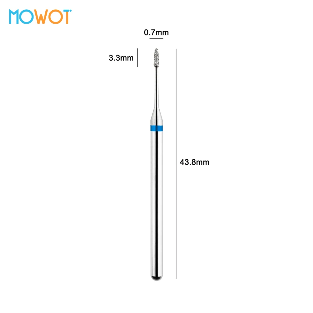 MOWOT 2 قطعة مسمار لقمة ثقب الماس قاطعة المطحنة 3/32 ''الكهربائية الروتاري إهاب نظيفة لدغ مسمار بت مانيكير باديكير مسمار أداة