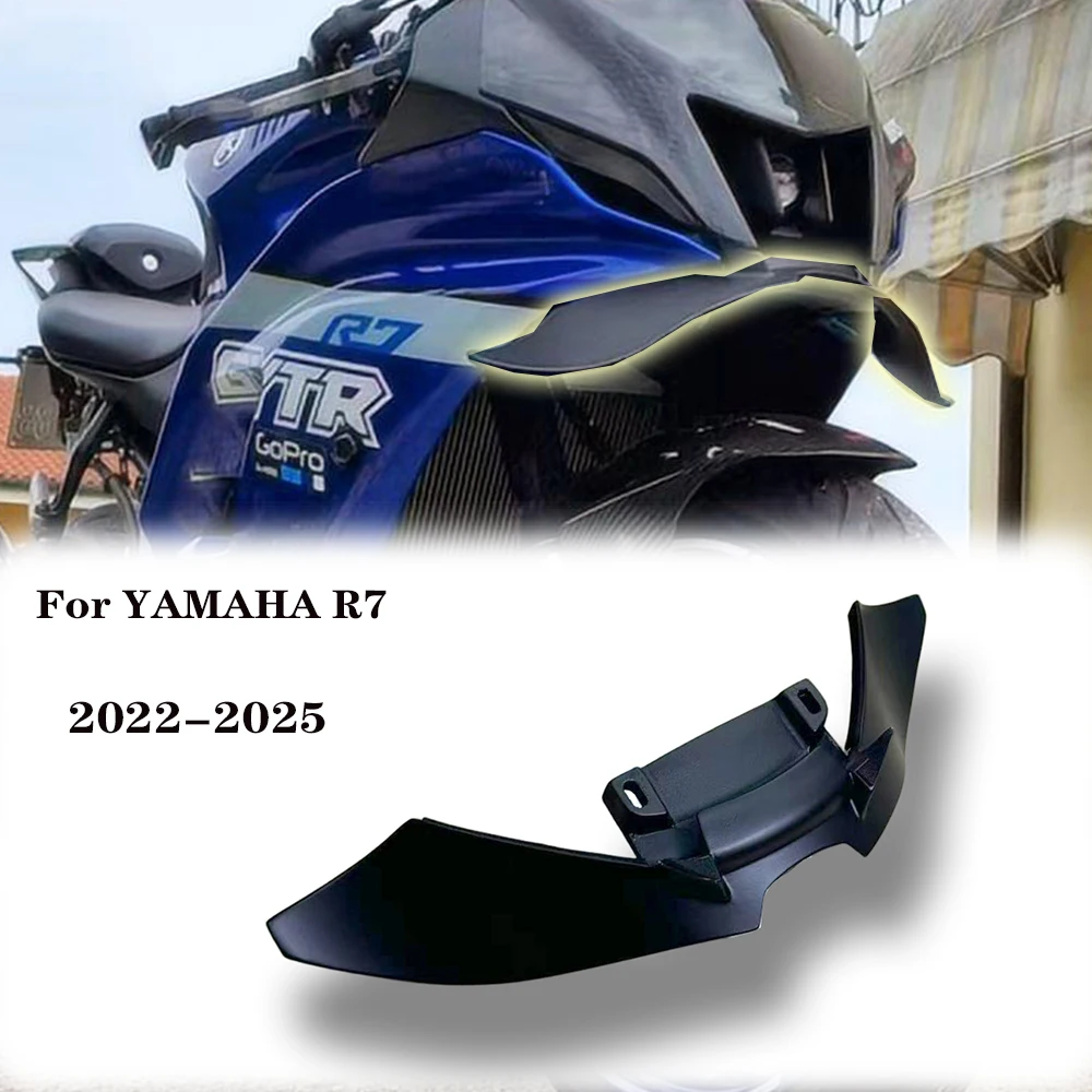 

Motorcycle Frontal Spoilers Downforce Winglet Aerodynamic Wing Front Spoiler For YAMAHA YZF R7 2022 -2025
