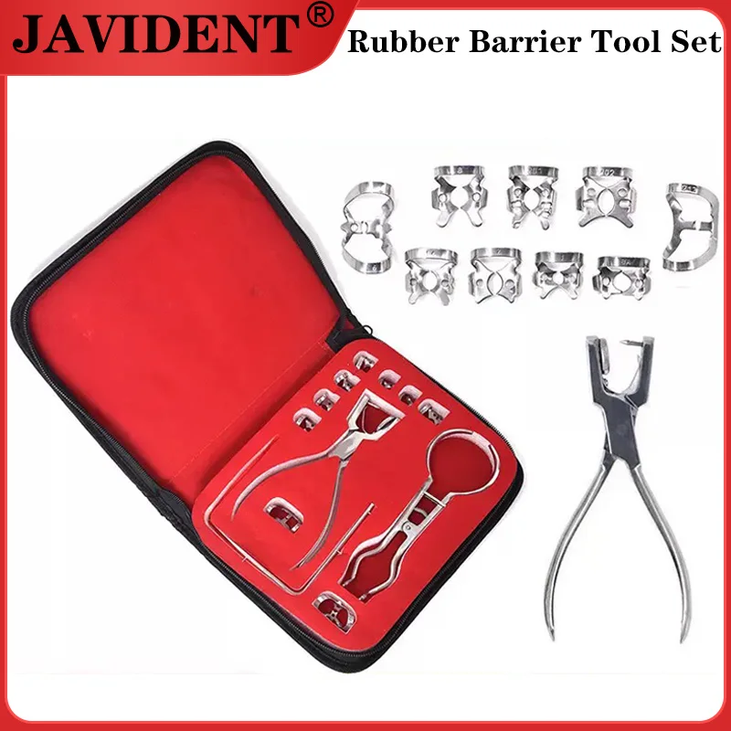 

Набор инструментов для стоматологической резиновой плотины, зажим для резиновой плотины, пробойник, стоматологические инструменты, материал из нержавеющей стали