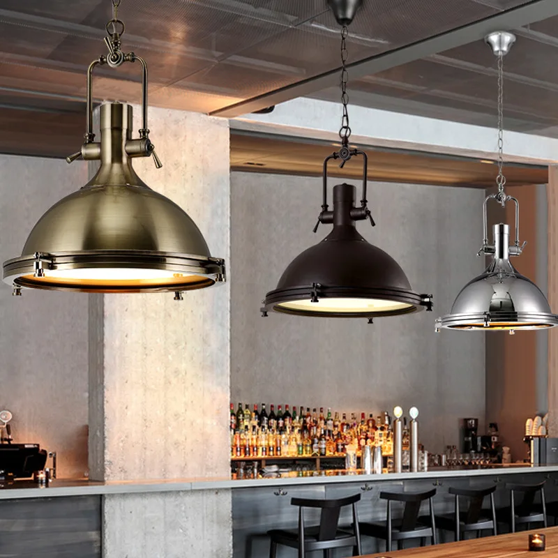 

Loft industrial style pendant light, retro creative personalized bar, restaurant pendant light iron metal Robles pendant light