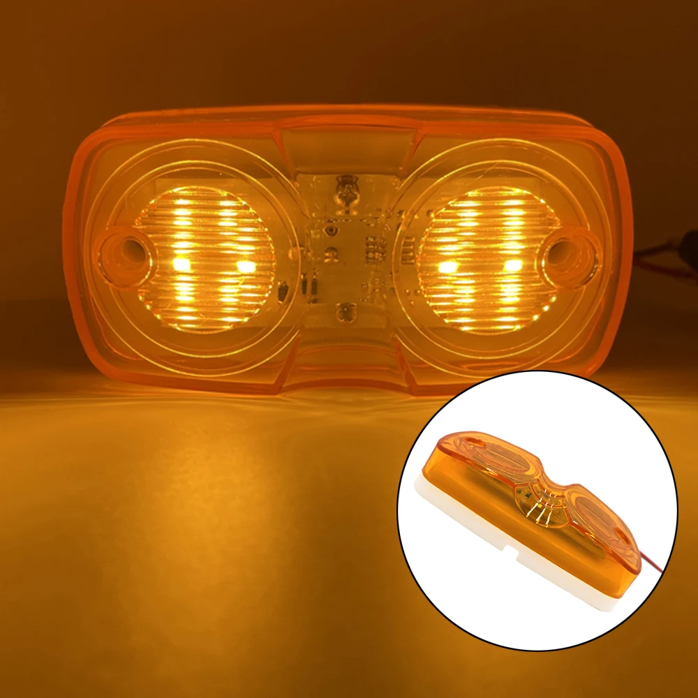 

2 Pcs Car Truck Side Marker Lights Warning Tail Lamp 12-24V Signal Indicator Lamp Truck Accessories