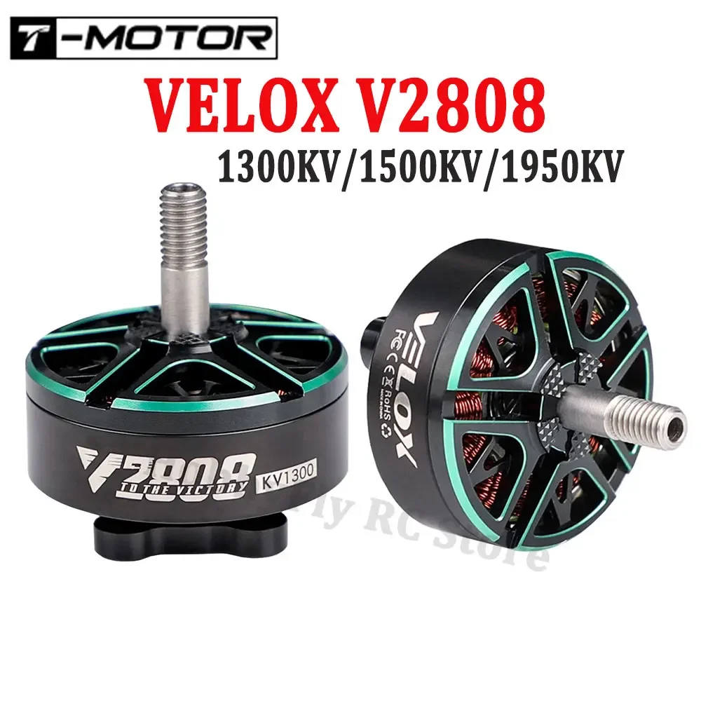 T-Motor VELOX V2808 1300KV 1500KV 1950KV Motor W/4mm Shaft for RC FPV 4-5inch Cinewhoop 7-8inch Long Range Cinelifter Drone