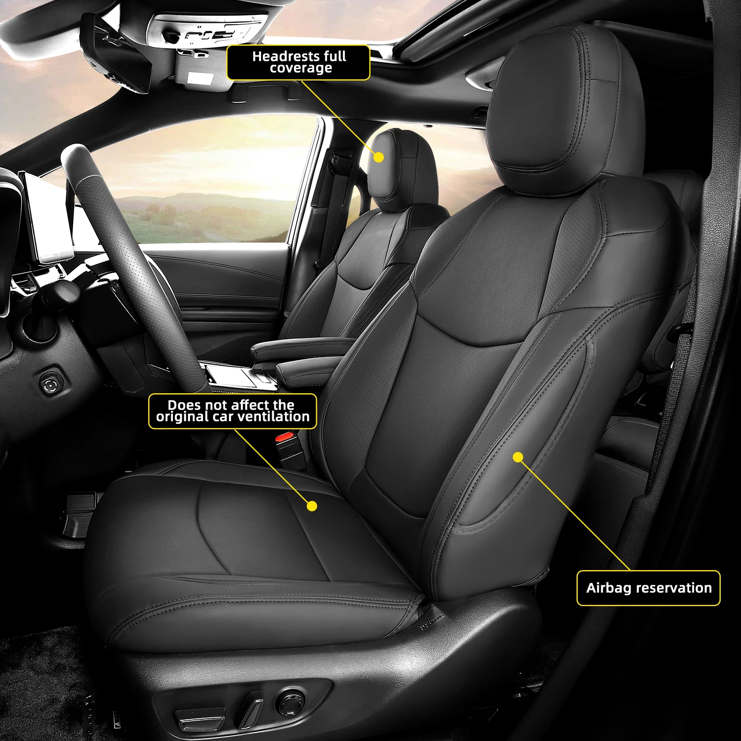 

Для Toyota Sienna L3 2010 2011 2012 2013 2014 2015 2016 2017 2018 2019 2020 7-8 сидений индивидуальные чехлы на автомобильные сиденья из искусственной кожи
