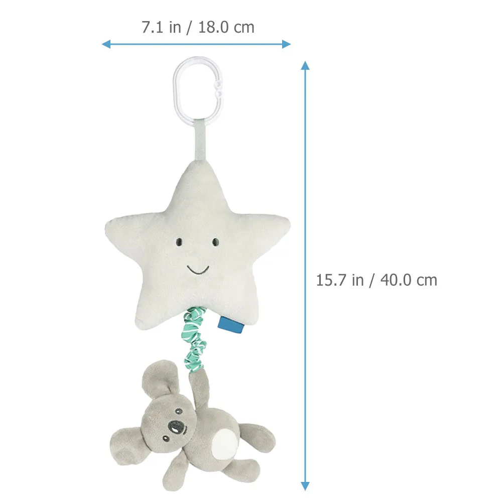 Animal chocalho pendurado carrinho de bebê berço carseat infantil aperto do bebê desenvolvimento entretenimento pendurado anel diversão para 0-12 meses bebês