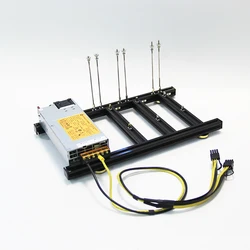 Graphics Card Holder Supports ATX Server Power Supply DIY 2/4 GPU Bracket with External Multi VGA Fixed  Metal Base