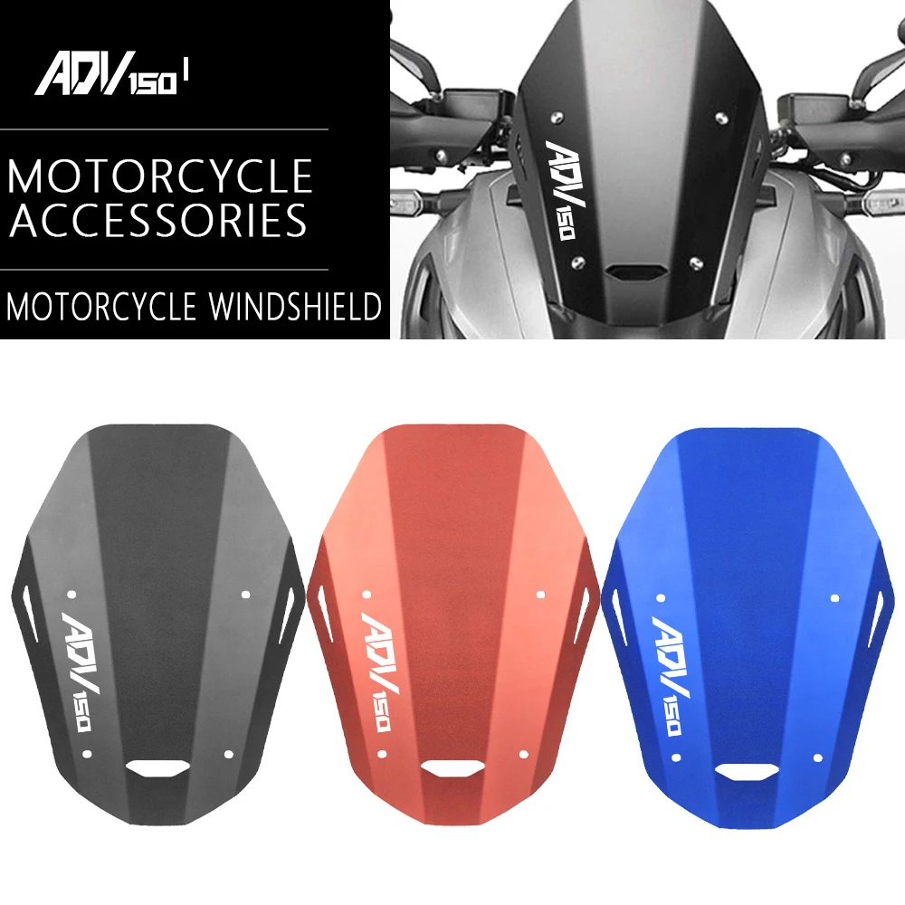 

Motorcycle CNC scooter ADV 150 160 Windshield Windscreen Wind Screen Extention For Honda ADV150 2019 2020 2021 2022 2023 2024