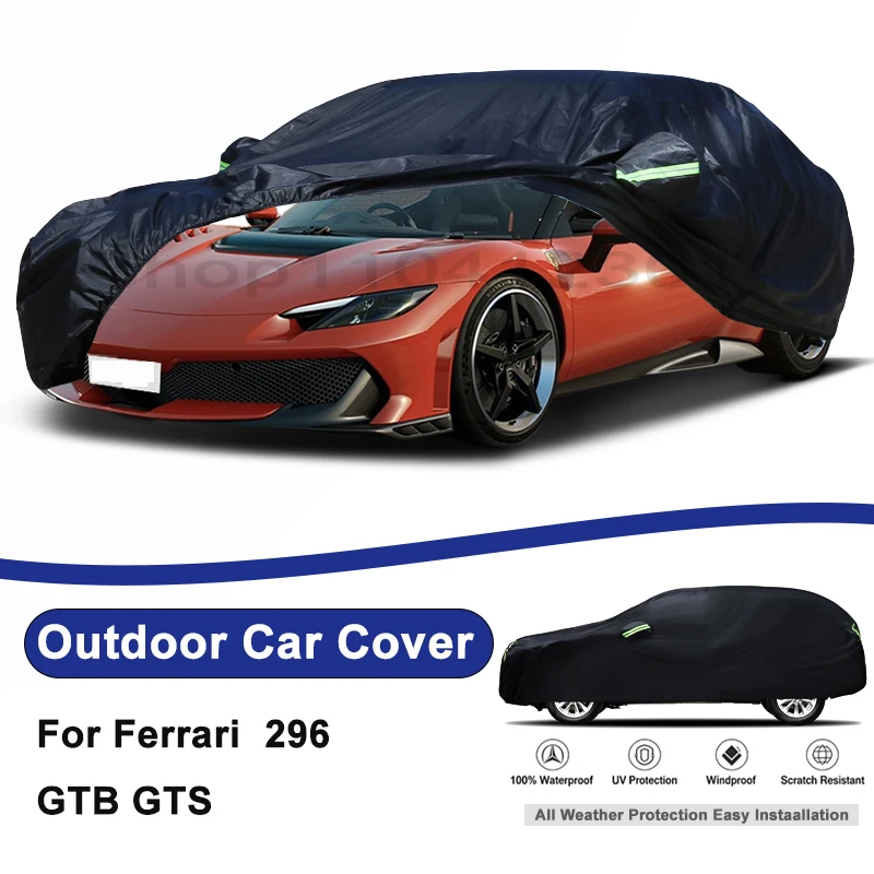 

Outdoor Full Car Cover For Ferrari 296 GTB GTS with Reflective Strips Waterproof Snowproof Dustproof UV Protection Auto