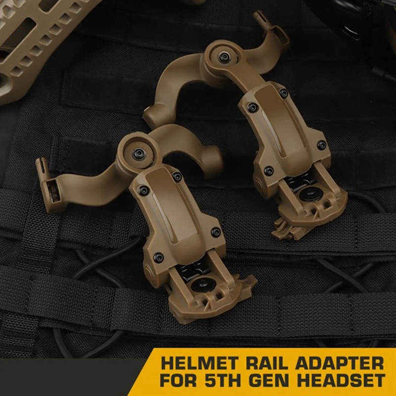 Helmet Rail Adapter for Earmor Headset Earphone GEN5 Sound Pick Up & Noise Reduction,with OPS ARS Rail and Team Wendy Mlock Rail