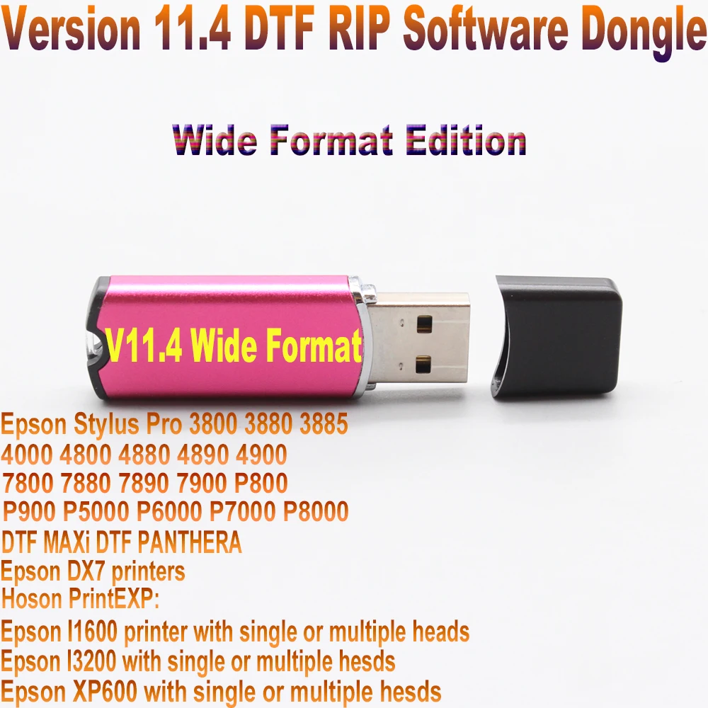 11.4 V11.4 RIP Dongle Key For Epson DTF software Desktop L18050 L8050 L1800 ET 5800 ET 5850 XP600 i3200 i1600 P900 P7000 P6000