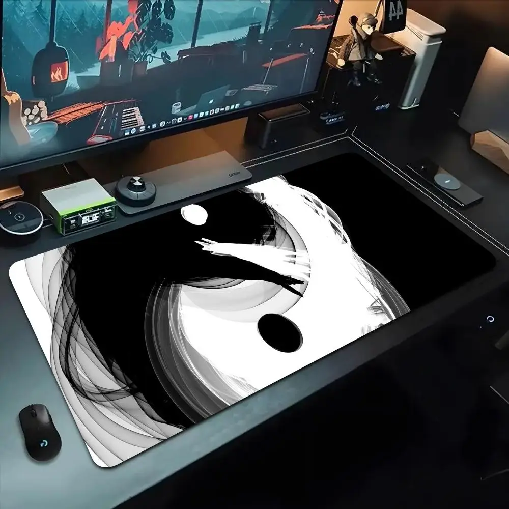 Tappetino per mouse Taiji Yin e Yang 500X1000 mm Tappetino per mouse da gioco grande Gamer XL Tappetino per tastiera Otaku in gomma Tappetino per scrivania per laptop