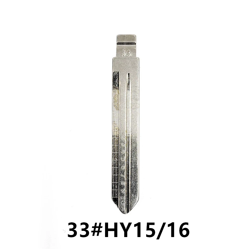 

10Pcs #33 HY15 Engraved Line Key Blade Scale Shearing Teeth Cutting Key Blank Clipper Key Blade For Hyundai/Kia K2 K5