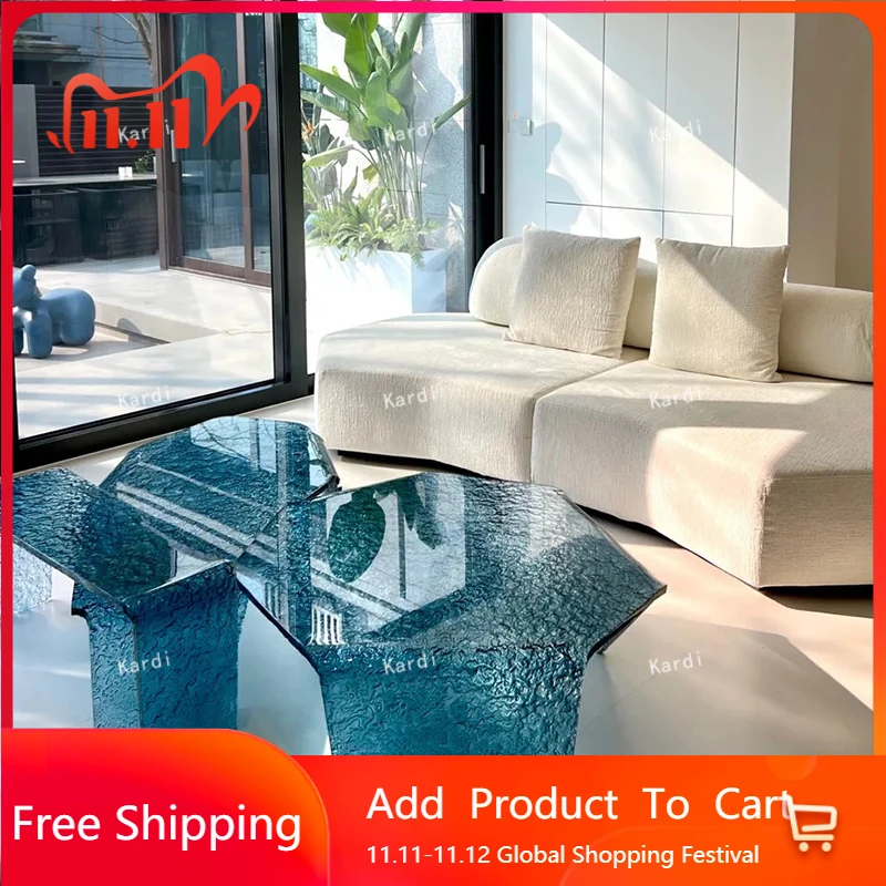 

Waterpoor Aesthetic Coffee Table Designer Unique Organizer Creativity Coffee Table Decoration Living Room Meubles Home Furniture