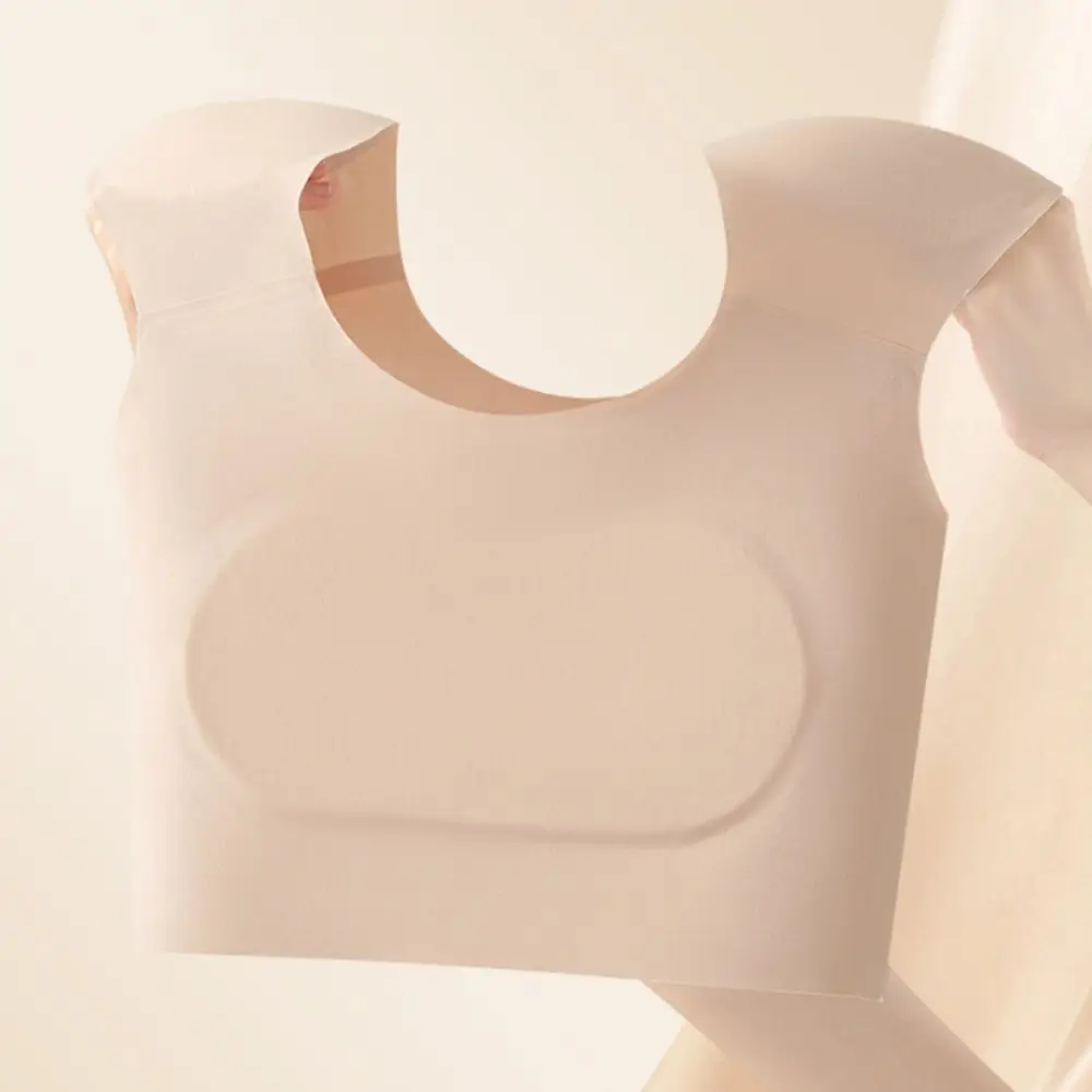 سلس الزاوية اليمنى الكتف الصدرية الصدر الموثق بوستير وسادة الكتف سترة غير مرئية الملابس الداخلية اللاسلكية الصدرية تشكيل الجسم #4