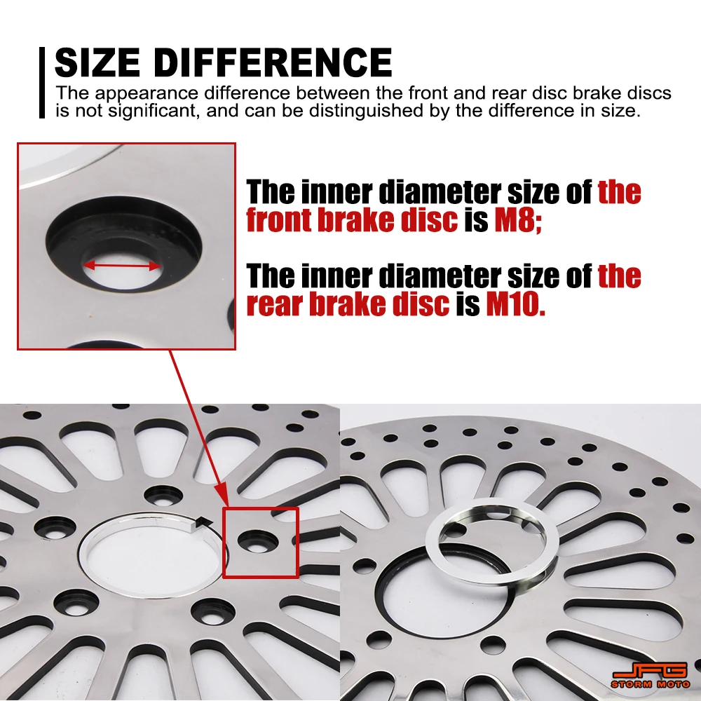 Motorcycle Front Rear Brake Disc Rotor For HARLEY Touring Softail Sportster Dyna 1984-2013 420 Stainless Steel