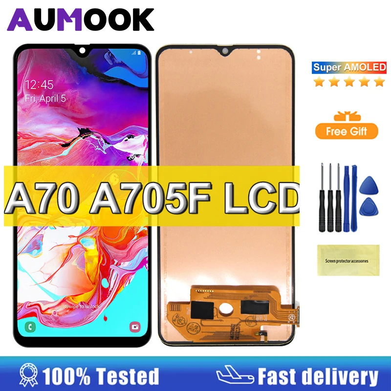 

6.7" Super AMOLED For Samsung Galaxy A70 A705 A705F LCD Display Touch Screen Digitizer Assembly Replacement For Samsung A70 LCD