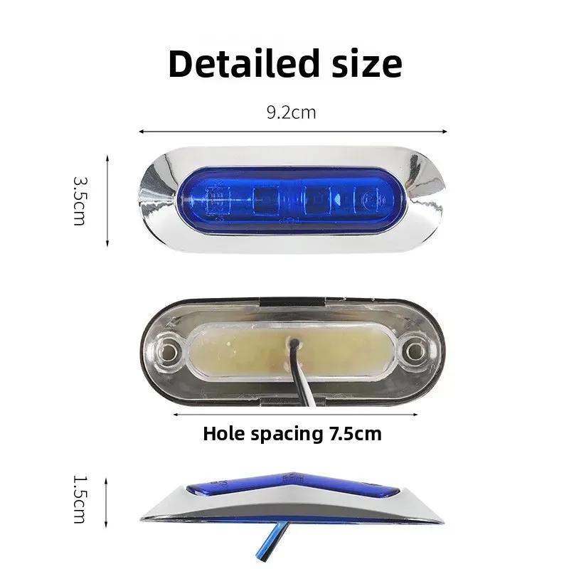 5PCS Lamp Truck Trailer 10V-30V Waterproof Signal Indicator Light Width Indicator Light 4 SMD 24V 4LED Side Marker Tail Light