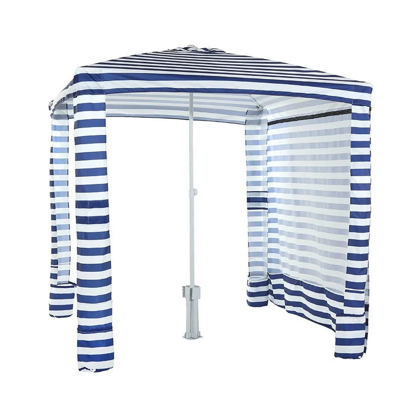 

Customized 2-meter outdoor folding square umbrella tent hut beach parasol windproof