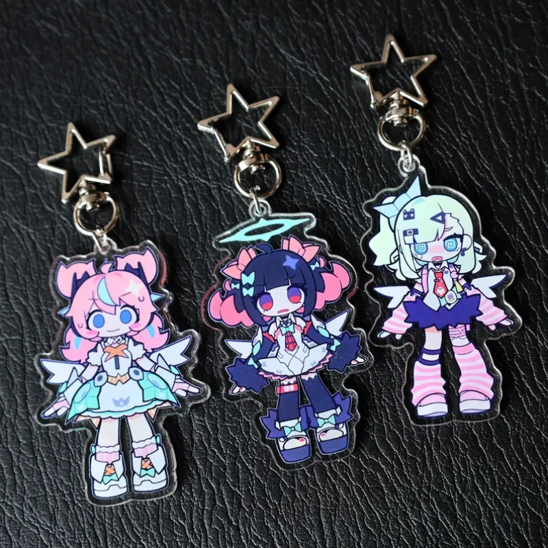 Porte-clés en acrylique Zenless Zone Zero Chibi Anime avec breloque étoile, cadeau pour fans de l'ange de la délieuse
