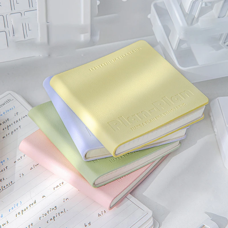 

Cute Kawaii Square Waterproof Soft Book Simple Creative Student Writing Learning Manual Fashion Portable Pocket Notebook