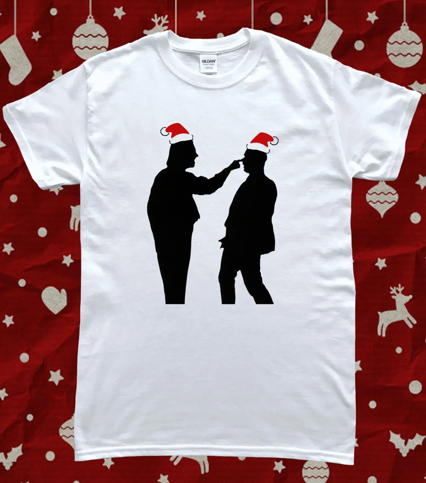 Bottom Rik Mayall and Eddie Funny Christmas TV T-Shirt