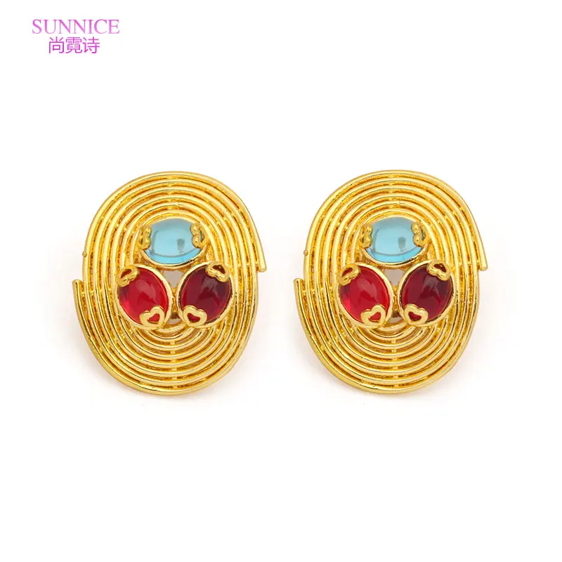 

Earrings For Women 18K Gold Plated Women's Earring 2023 Trendy Multi Zirconia Clip On Earrings Fashion Jewelry