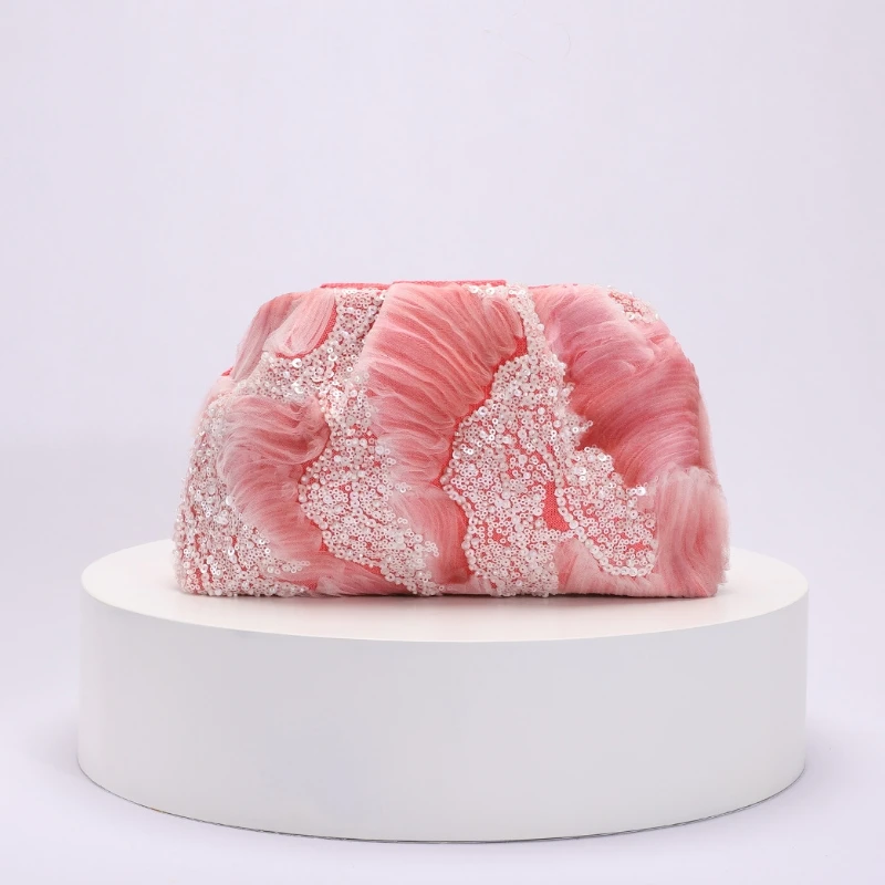 

Модная клатч-сумка с пайетками и вышивкой для женщин, вечерняя сумка-сетка, женская сумка через плечо для вечеринок