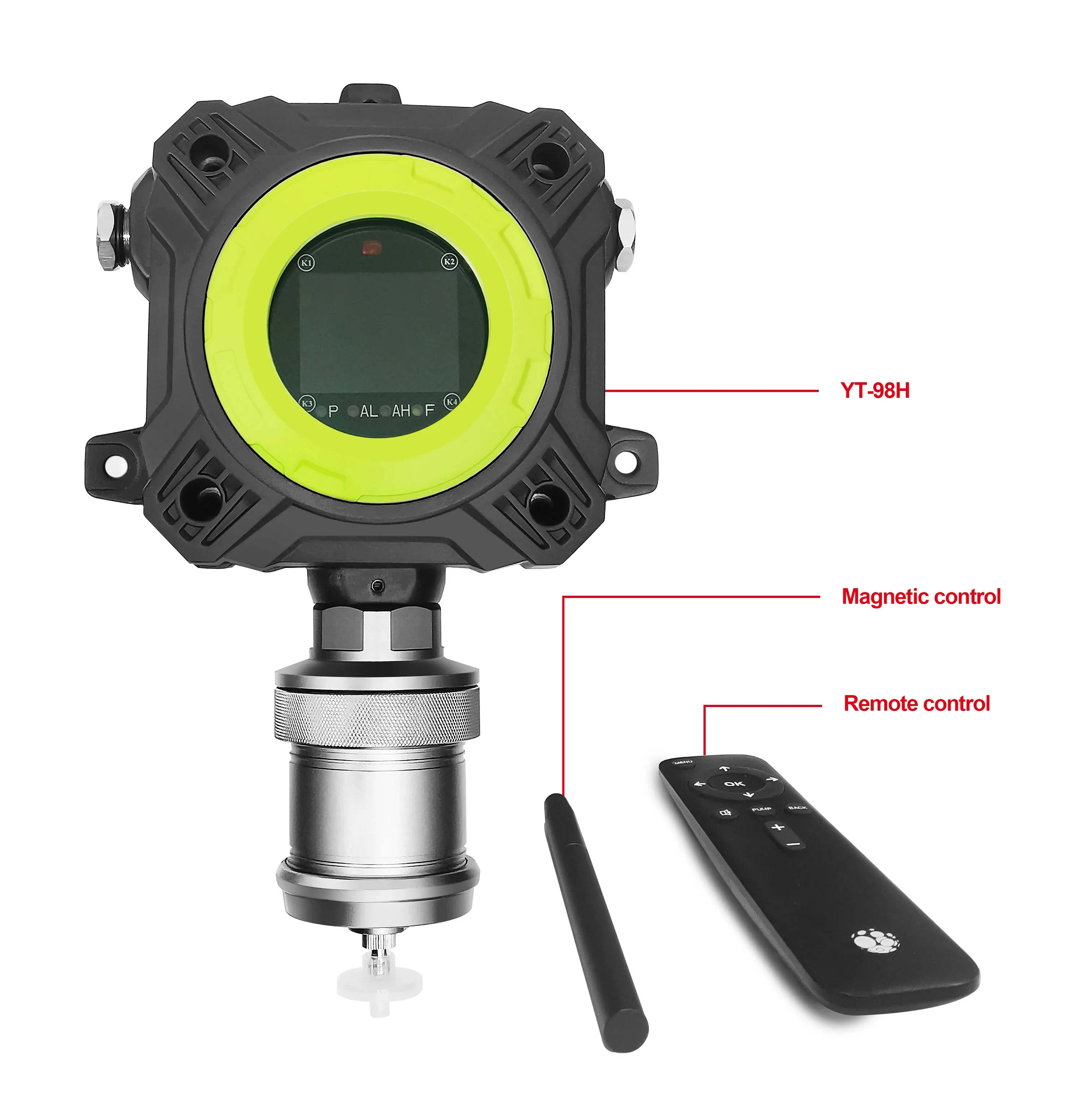 Safegas YT-98H Fixed Multi Gas Detector with Pump IECEX ATEX Certification