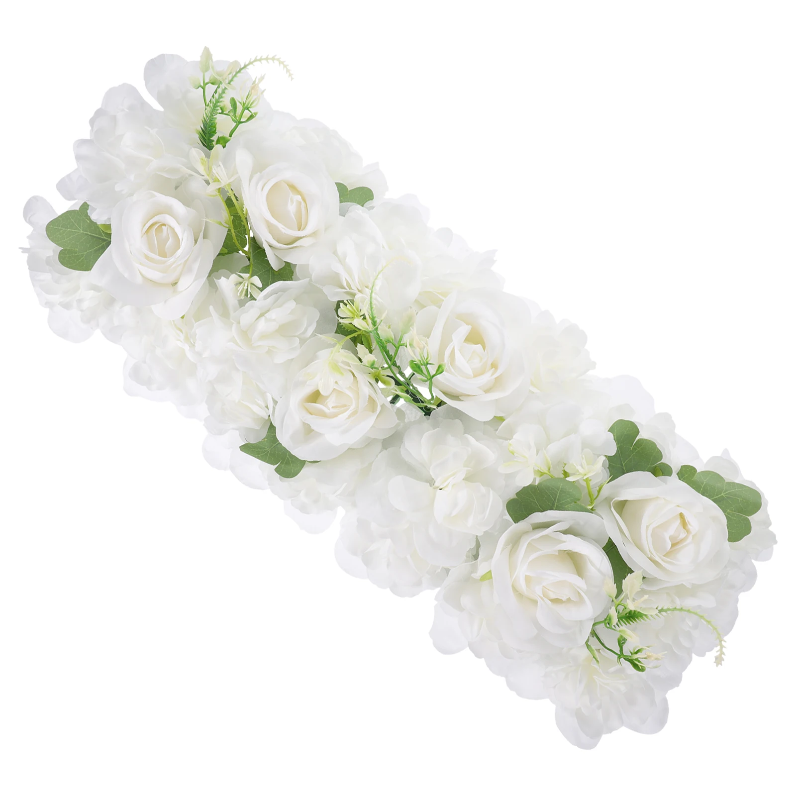 

White Artificial Rose Flower Arrangement 72cm Wedding Decoration Fake Floral Centerpiece Simulation Flower nament