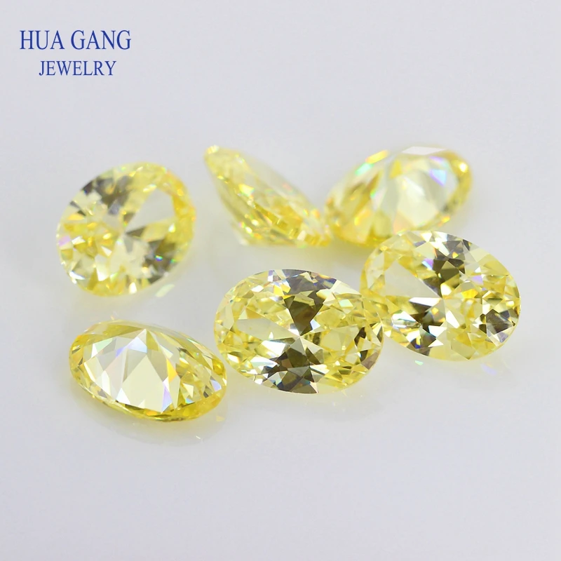 5A CZ Oval Shape Size 2x3mm~13x18mm Synthetic Gems Cubic Zirconia For Jewelry, White Garnet Black Golden Yellow Amethyst