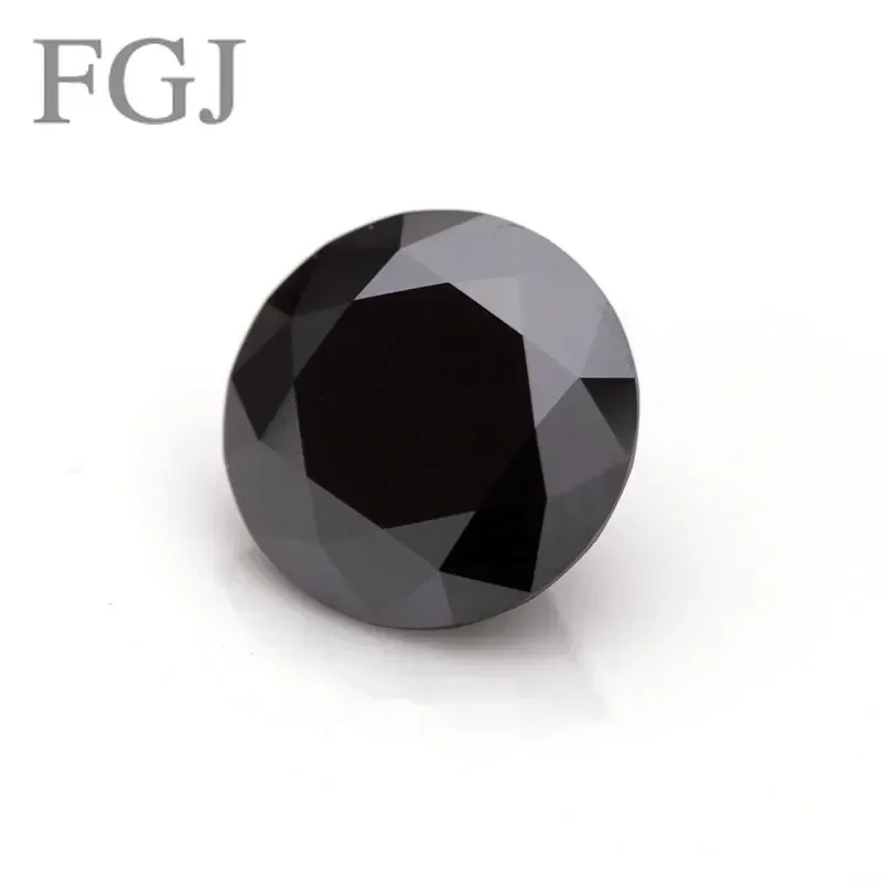 Top Factory Best Loose Moissanites 0.7~20mm Black Color Round Shape Excellent Cut Lab Grown D Color Moissanite Diamonds Stone be