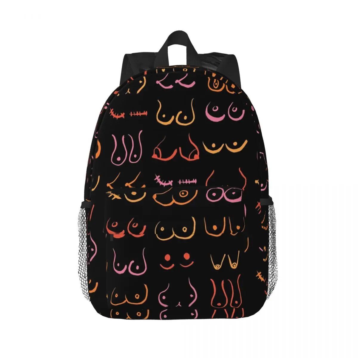 Neon Boobs Drawing Backpacks Teenager Bookbag Cartoon Children School Bags Laptop Rucksack Shoulder Bag Large Capacity