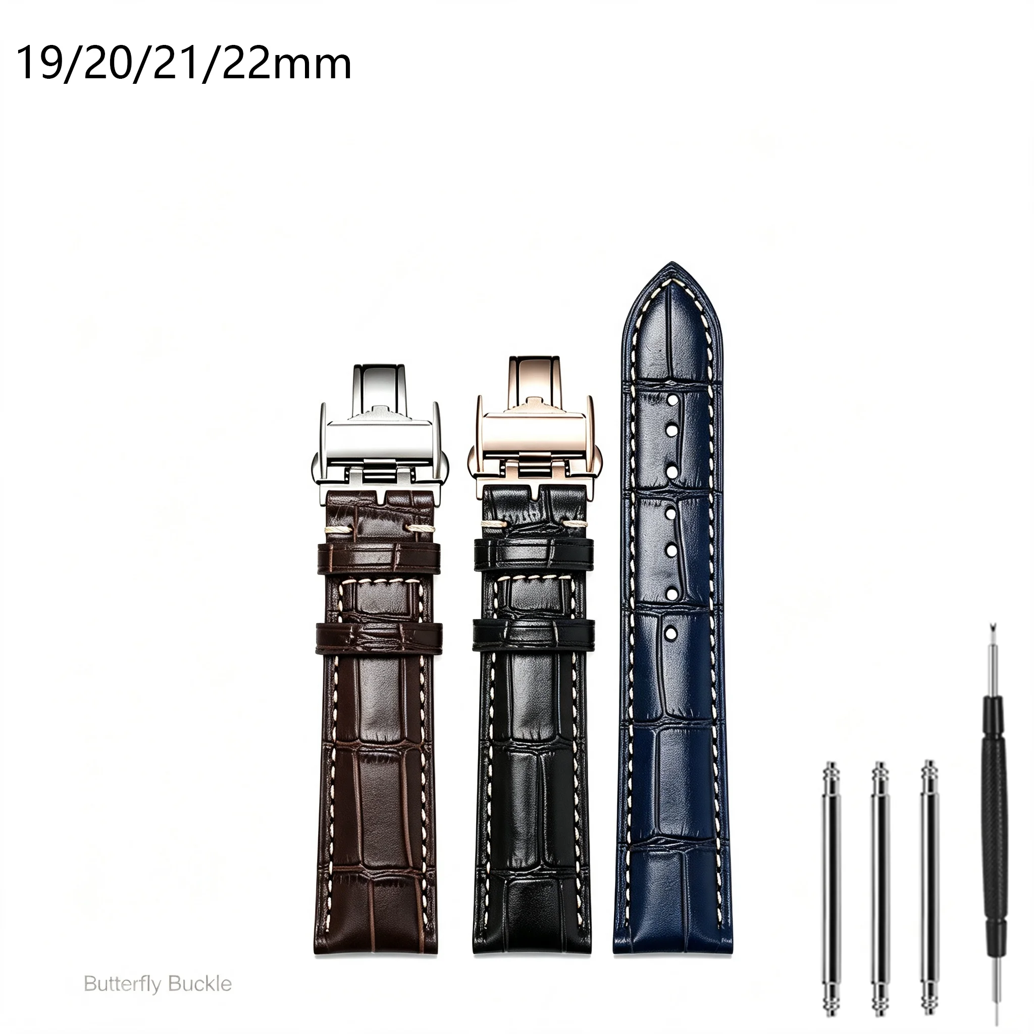 Luxury Watch Longines - 롱진 시계 스트랩용 방수 가죽 시계줄