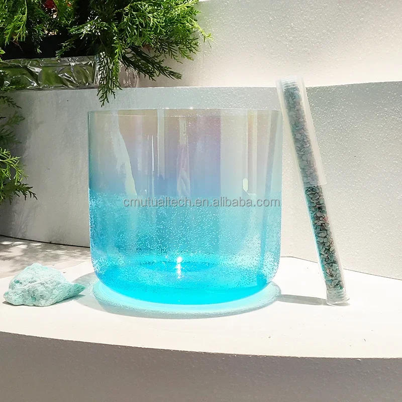 High Quality Clear Alchemy Crystal Singing Bowl Sound Therapy Customized Crystal Sound Healing Instrument Meditacion