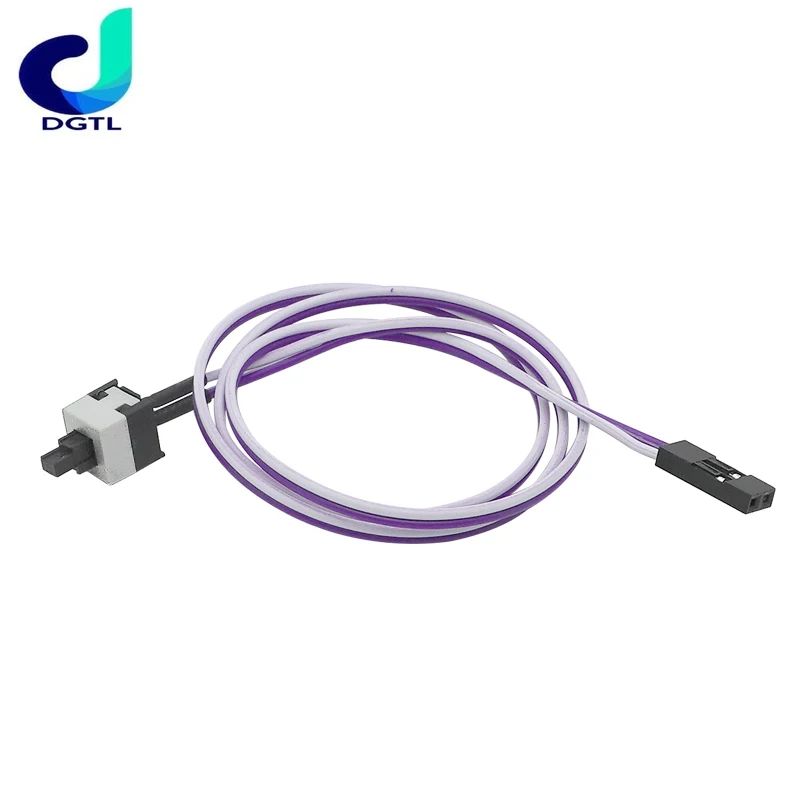 Interruptor de Cable de alimentación de la placa base del ordenador, 4 piezas, botón de encendido/apagado/reinicio, Cable de conector momentáneo de alimentación de repuesto