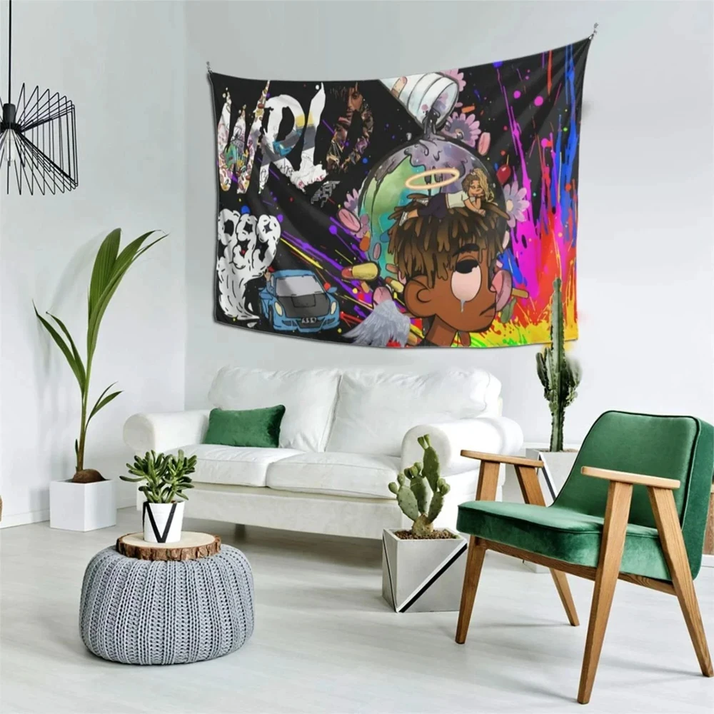 2025 Hot Sale Rapper Tapestry Juice Wrld Singer Tapestry Rapper Poster Wall Hanging Art Decoration Living Room Bedroom Dorm