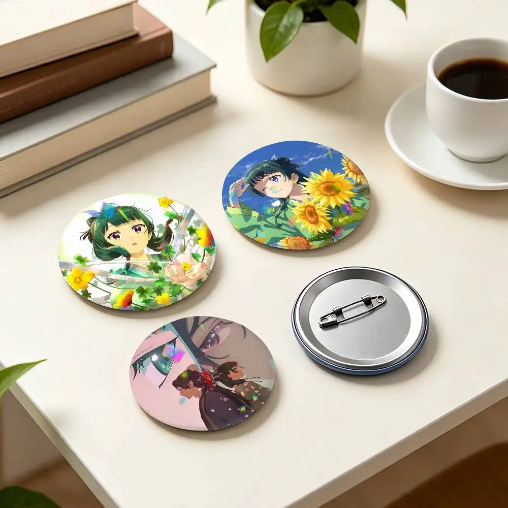 Anime T-The Apothecary Diaries Maomao  25 32 44 58 75mm Badges Personalized Round Brooches Pins Accessory Gift