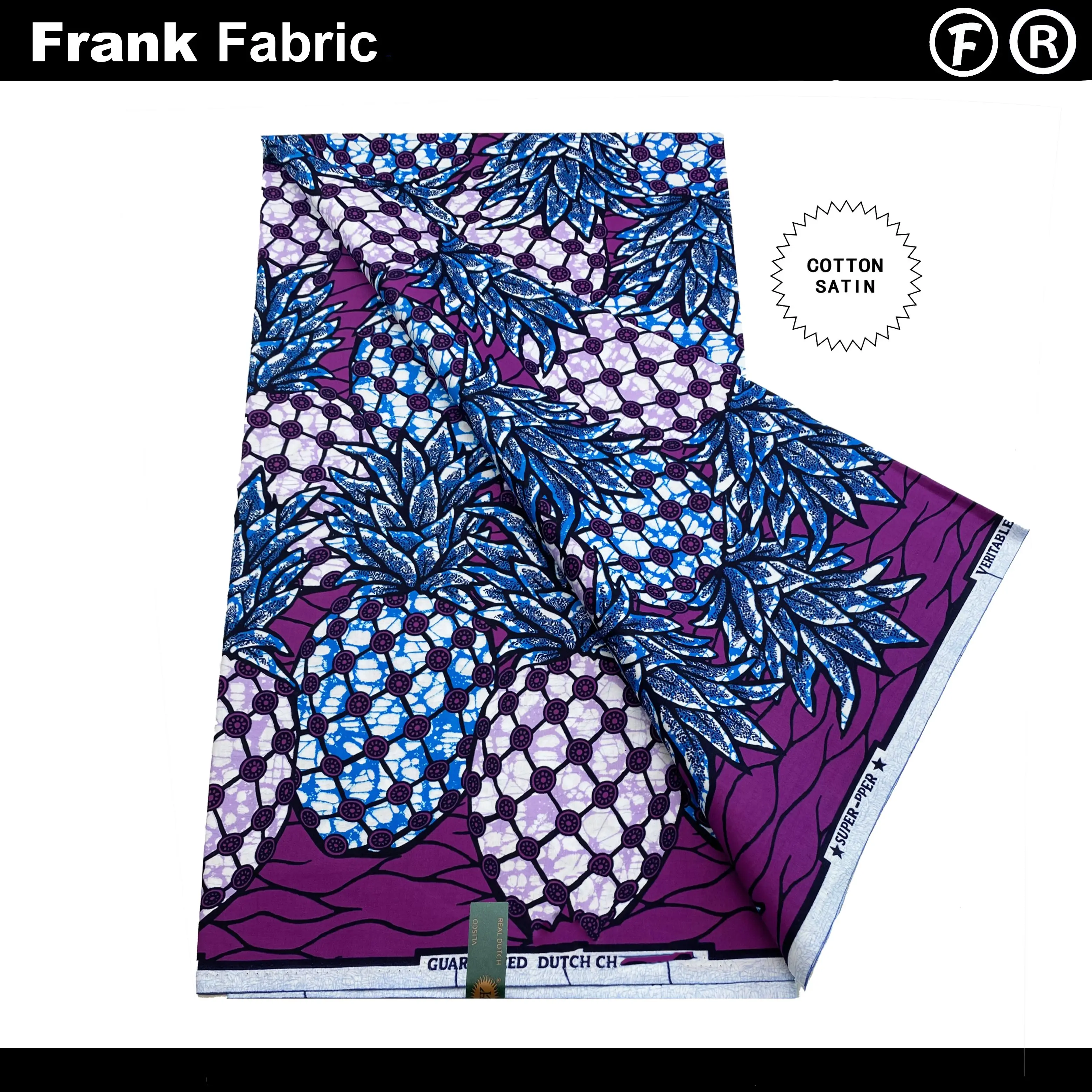 

Super Authentic Wax Ankara Hollandais Original Fabric 100%Genuine Dutch African Print Fabrics For Dress With QR Code VLS0907.003