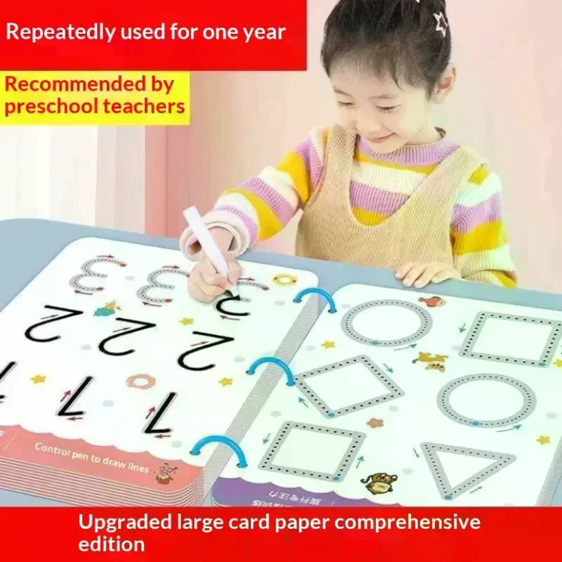 144Pages Tracing Book For Kids Erasable Coloring Book Writing Practice Workbook School Season Deal